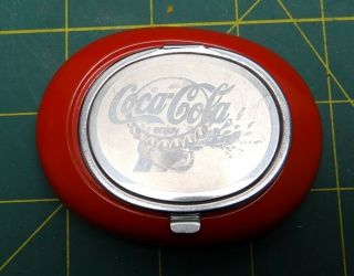 Vintage Antique Oval Metal Coca - Cola Pocket Ashtray 3 " X 2 - 1/4 "