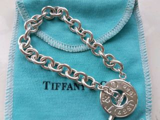 Vintage Rare Tiffany & Co Chunky Link 1837 Bracelet.  Size S