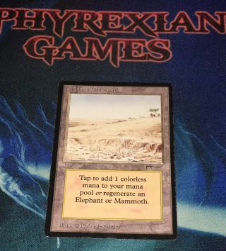 Mtg 1x Elephant Graveyard X1 Arabian Nights Vintage Rare Land Magic Card