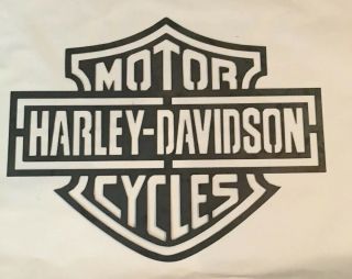 Rustic Vintage Metal Harley Davidson Cut Out Sign Huge Extra Large Size