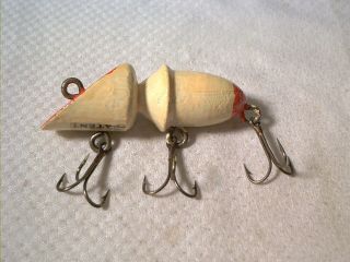 Vintage Old Wood Fishing Lure Welles Patent Plug