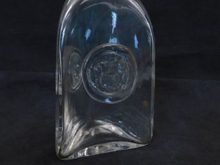 Vintage KOSTA BODA SWEDEN Unusual Triangular Clear Glass DECANTER - S28 6