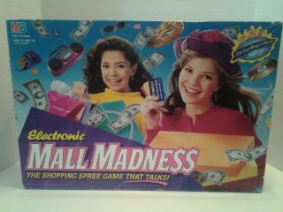 Vintage 1996 Electronic Mall Madness Shopping Spree Board Game Complete