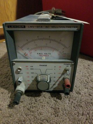 Leader Lmv - 181a Ac Millivoltmeter Vintage