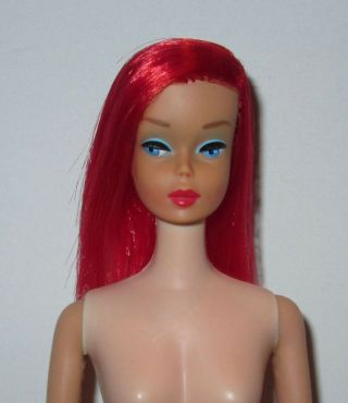 Golden Blonde/scarlet Flame Color Magic Barbie Head Only High Color