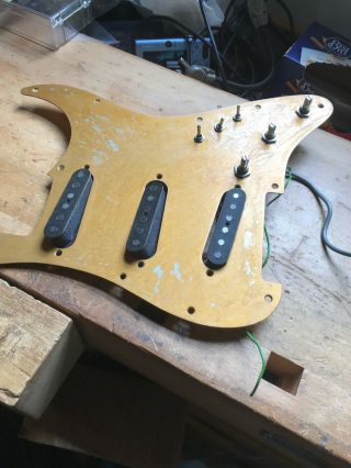 Vintage 1978 Schecter Loaded Strat Pickguard.  Pickups.  Charvel