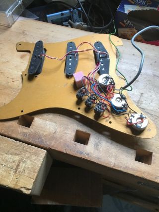 Vintage 1978 Schecter Loaded Strat Pickguard.  Pickups.  Charvel 5