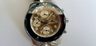 Sector Turnable Rare Automatic Chronograph Watch Eta Valjoux 7750