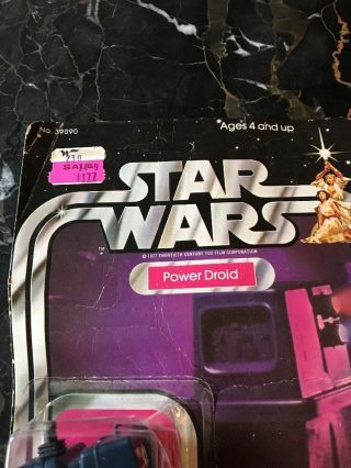 Vintage 1978 Kenner Star Wars 21 Back 39090 Power Droid Unpunched 6