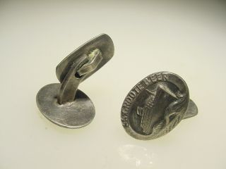 Rare Historical Vintage Silver SS Costa Rica Victory SS Groote Beer Cufflinks 2