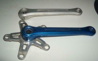 Vintage Old School Bmx Bike Team Schwinn King Sting Crank Setup 170 Blue Anodize