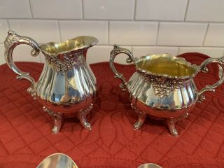 Gorgeous Wallace Baroque Silver Plate Sugar Bowl 233 And Creamer 234 Set