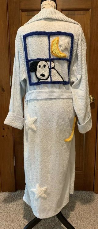 Canyon Group Chenille Bathrobe Vintage “dog In The Window” Rare