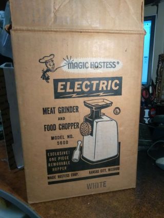 Vintage 1959 Magic Hostess Electric Meat Grinder Model 5600 "