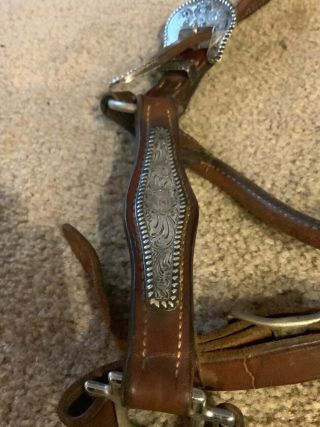 Vintage RODEO STERLING SILVER HORSE Western Show Halter CHAMPION SHOWMANSHIP 72 4