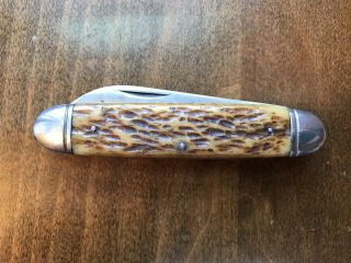 Vintage Camillus Rogers Bone Cattle Knife Rare Old Folding Knife No Case Sheath