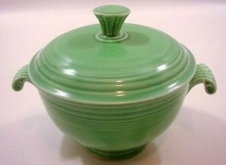 Vintage Fiesta Onion Soup Bowl With Lid Hlc Green Covered Fiestaware Serving Art