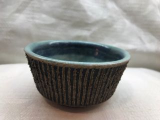 VINTAGE MID CENTURY MODERN BRUNO GAMBONE ITALY POTTERY SMALL BOWL GREAT TEXTURES 5