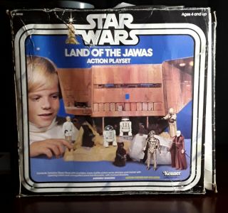 Star Wars Vintage 1977 Land Of The Jawas Action Playset W/ Box & Inst.