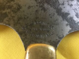 Vintage 1880 - 1900 CS Osborne & CO.  Newark NJ 5” round knife for leather cutting 2