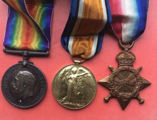 Vintage Ww1 Medal Group A.  S.  C Full Size