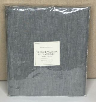Restoration Hardware Vintage - Washed Belgian Linen Shower Curtain Iron $119