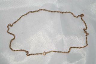 Vintage 4.  1 Grams 14k Yellow Gold Rope Chain Necklace 16 "