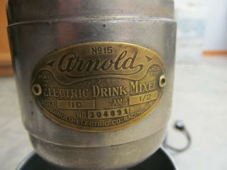 Vintage Arnold No 15 Electric Milk Shake Mixer With Cup 3