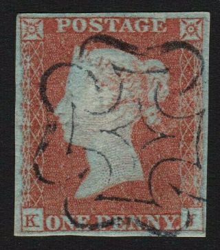 1841 Gb Qv 1d Red With Extremely Rare ‘alderney’ Maltese Cross Cat £10000