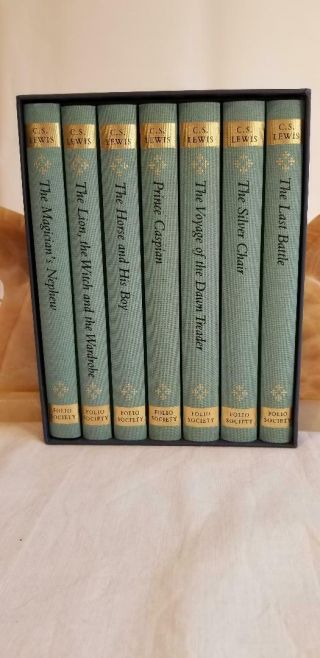 RARE Folio Society,  The Chronicles of Narnia 2012 In LIKE,  W/ Slip - case 2