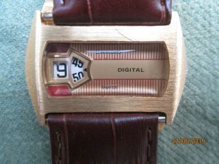 A Rare Vintage & Cambio Jump Hour Wrist Watch.  Swiss Made