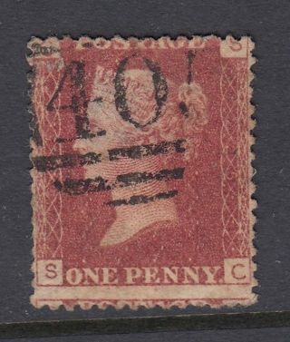 Gb 1858 - 79 Victorian 1d Penny Red " Sc " Rare Plate 225 - Good