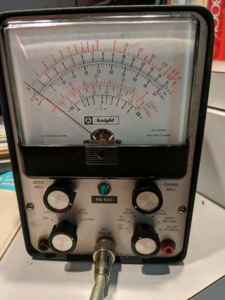 Vintage Knight Allied Radio Kg - 620 Vtvm Vacuum Tube Voltmeter