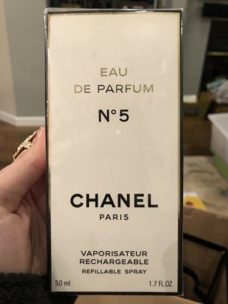 Vintage Rare 90s Chanel No 5 1.  7 Oz 50 Ml Eau De Parfum Spray Old Formula