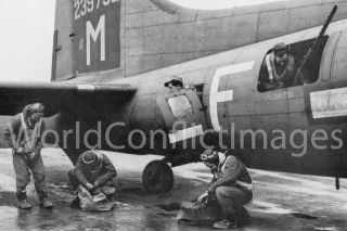 Usaaf Ww2 B - 17 Bomber Pistol Packin Mama Gunners 1 8x10 Photo 379th Bg Wwii