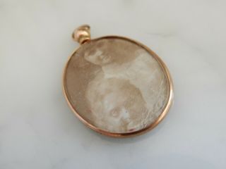 A Stunning 9 Ct Rose Gold Antique Double Sided Photograph Locket