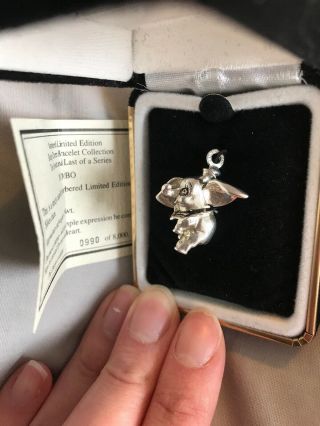 Limited Edition Sterling Silver Disney Charm Dumbo Vintage 3
