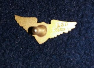 ASI Wings Pin,  LGB 10K GF (GOLD PLATED FILLED). 4