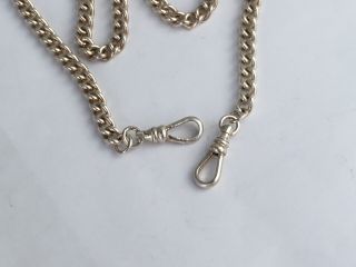 Sterling Silver Double Sided Pocket Watch Chain,  or Necklace,  Hallmarked 1997 3
