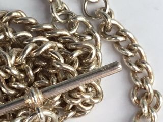 Sterling Silver Double Sided Pocket Watch Chain,  or Necklace,  Hallmarked 1997 5