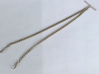 Sterling Silver Double Sided Pocket Watch Chain,  or Necklace,  Hallmarked 1997 6