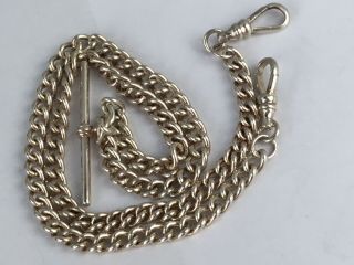 Sterling Silver Double Sided Pocket Watch Chain,  or Necklace,  Hallmarked 1997 8