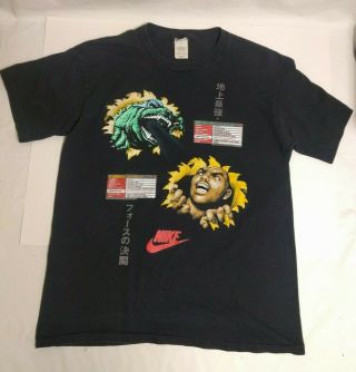 Vintage Godzilla Charles Barkley Nike T - Shirt Size Xl 90s World Tour 1992