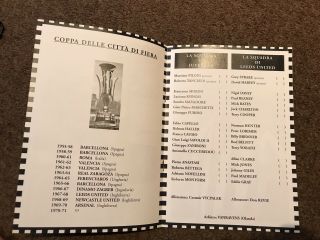 Juventus V Leeds United 1971 Fairs cup Final Forza Juve Editon Program Very Rare 3