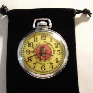 VINTAGE INDIAN MOTORCYCLE ADVERTISING SIGN 16S POCKET WATCH IN GIFT BOX 7