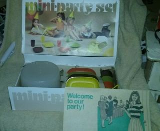 Vintage 1980 Tupperware Mini Party Set Childrens Toy Serving Set