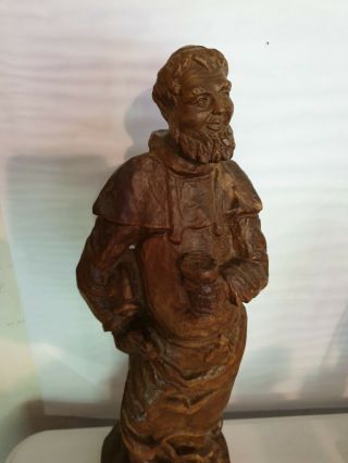Large Wood Carving Monk Vintage Swiss/Black Forest 38cm Tall 2