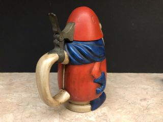 Vintage Budweiser BUD MAN Beer Stein Rare Solid Head Version - Ceramarte Brazil 3