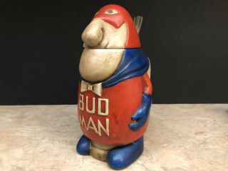 Vintage Budweiser BUD MAN Beer Stein Rare Solid Head Version - Ceramarte Brazil 4