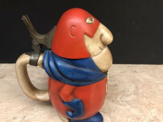 Vintage Budweiser BUD MAN Beer Stein Rare Solid Head Version - Ceramarte Brazil 6